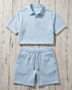 Giulio Textured Polo and Shorts Set