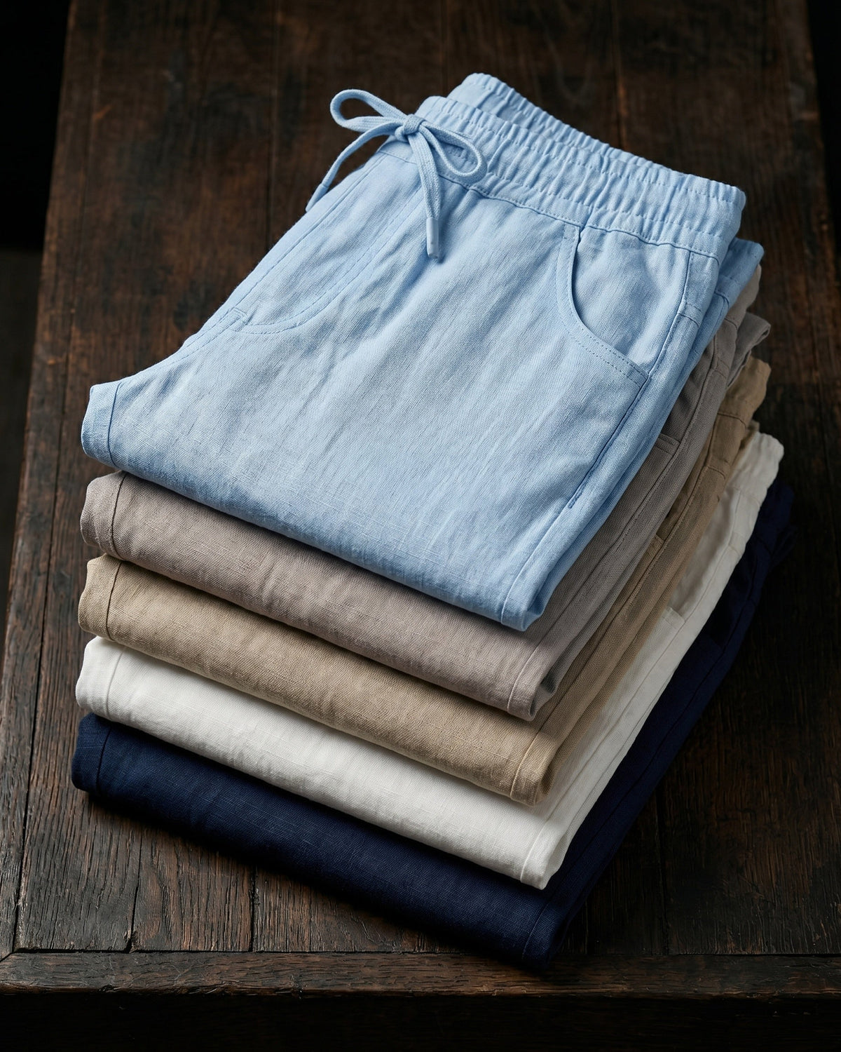 Gennaro Linen Relaxed Drawstring Trousers