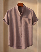 Filippo Linen Mandarin Collar Shirt