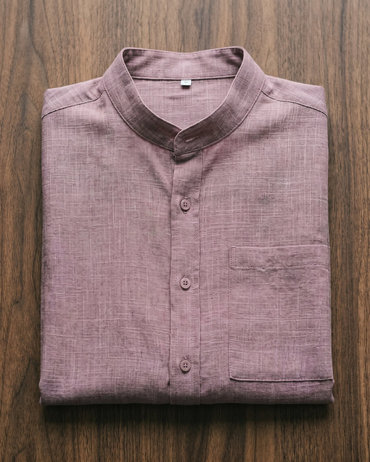 Filippo Linen Mandarin Collar Shirt