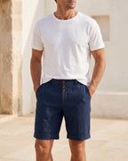 Eugenio Linen Tailored Chino Shorts