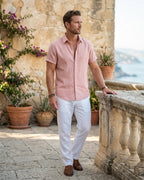 Flavio Linen Short Sleeve Button-Up Shirt