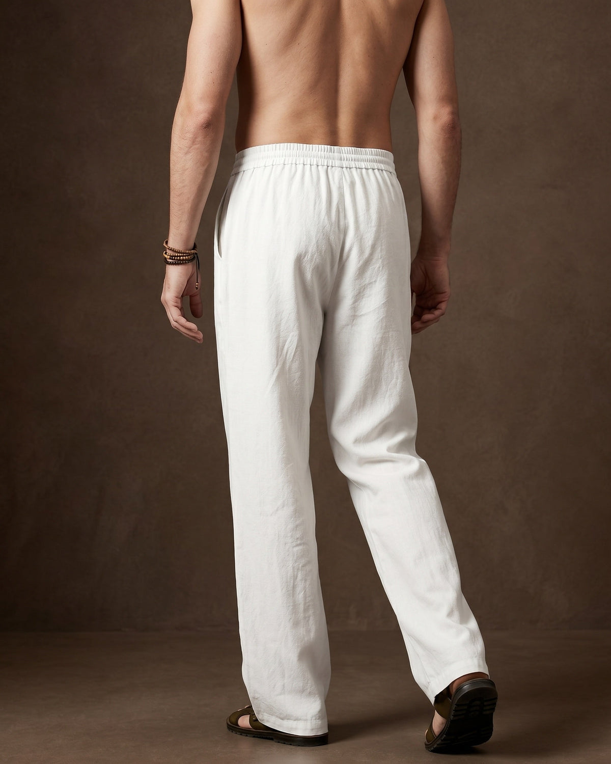 Umberto Linen Relaxed Straight-Leg Trousers
