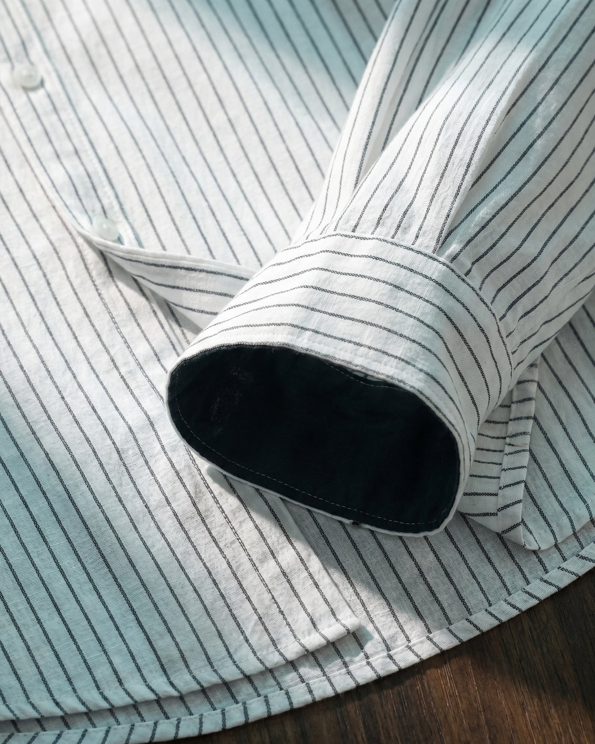 Ottavio Linen Mandarin Collar Shirt