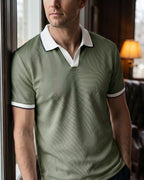 Zeno Nylon Blend Open Collar Polo