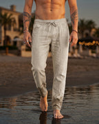 Gennaro Linen Relaxed Drawstring Trousers
