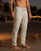 Gennaro Linen Relaxed Drawstring Trousers