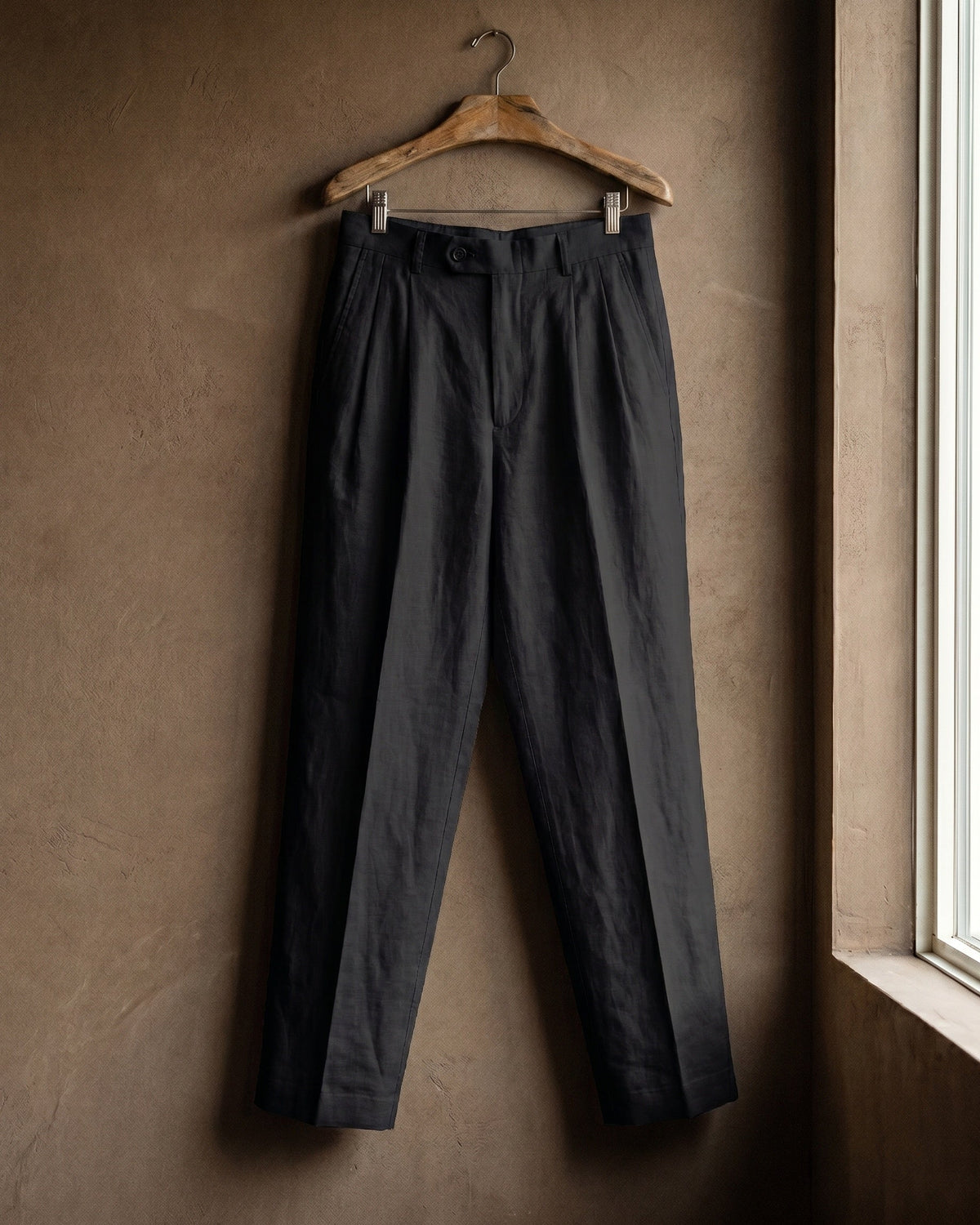 Ercole Pleated Linen Trousers