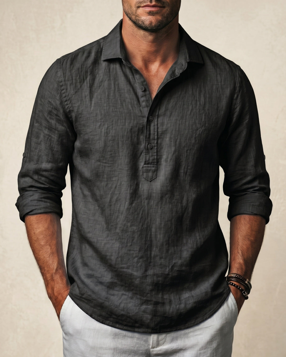 Camillo Cotton Blend Popover Shirt