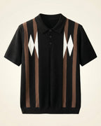 Bruno Knit Striped Diamond Polo