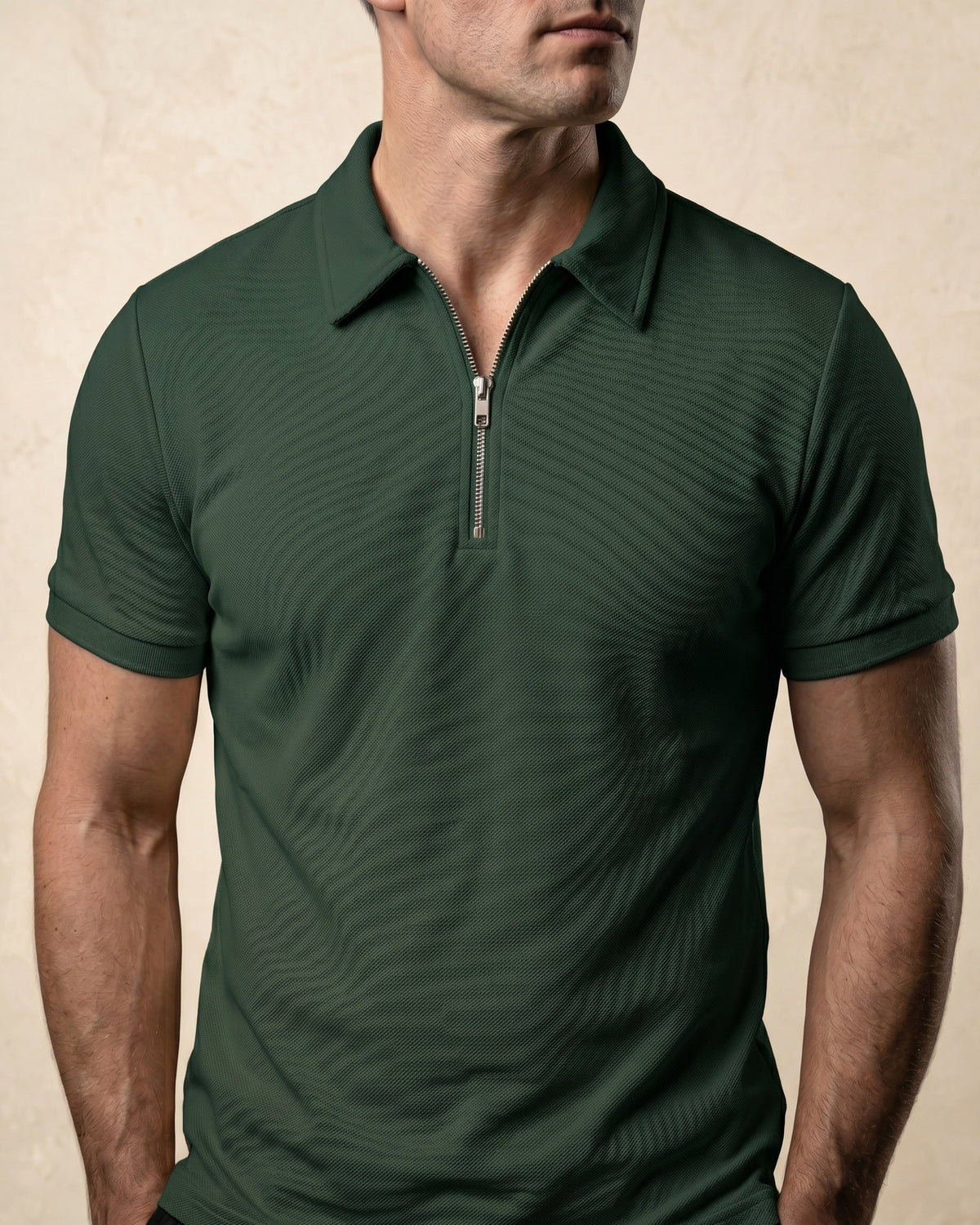Hugo Piqué Knit Half-Zip Polo