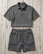 Giulio Textured Polo and Shorts Set
