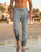 Gennaro Linen Relaxed Drawstring Trousers