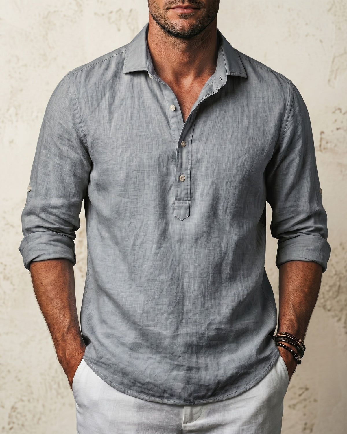 Camillo Cotton Blend Popover Shirt