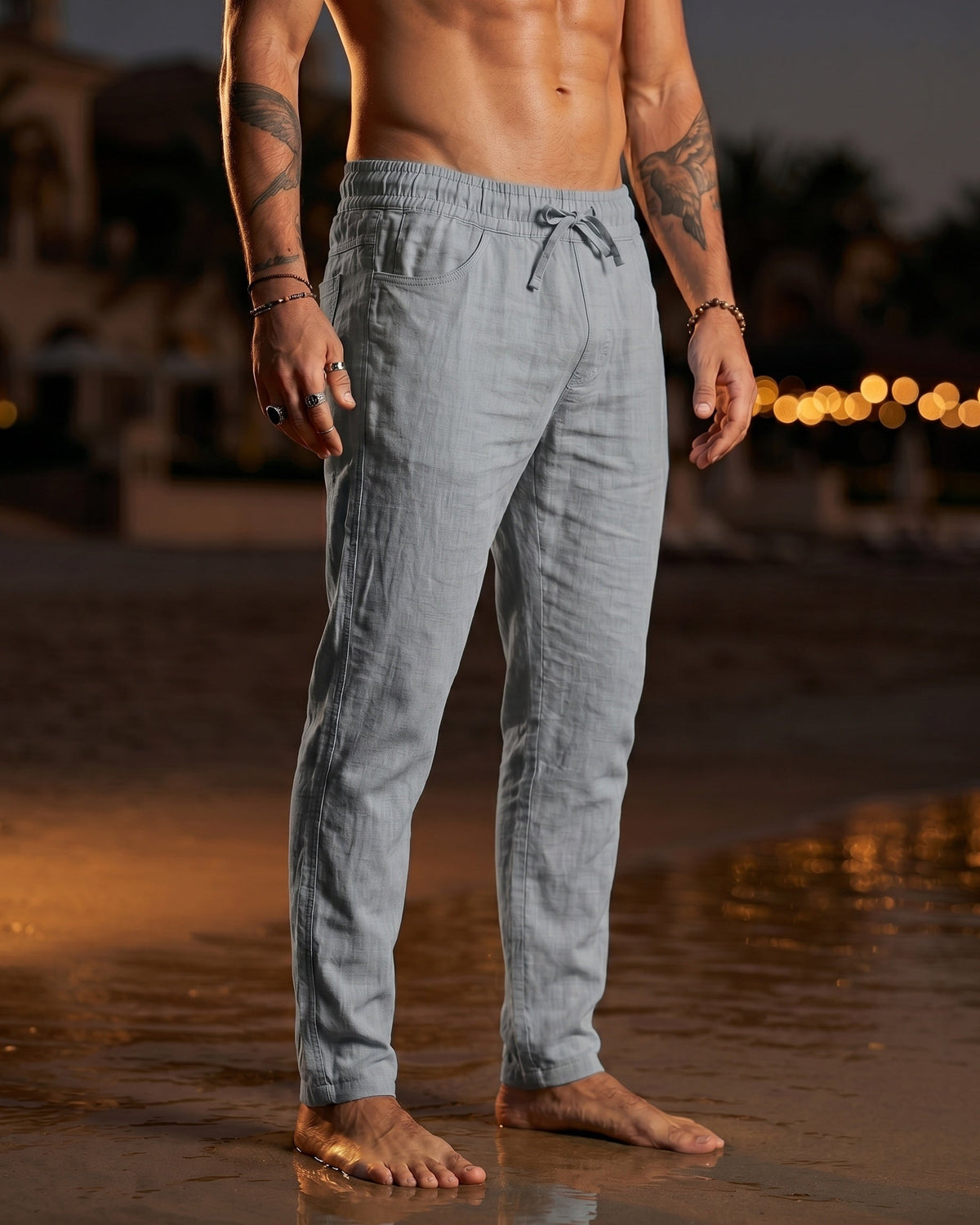 Gennaro Linen Relaxed Drawstring Trousers