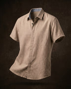 Flavio Linen Short Sleeve Button-Up Shirt