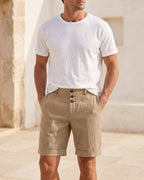 Eugenio Linen Tailored Chino Shorts