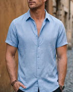 Flavio Linen Short Sleeve Button-Up Shirt