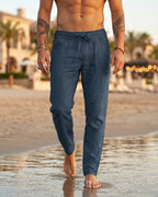 Gennaro Linen Relaxed Drawstring Trousers