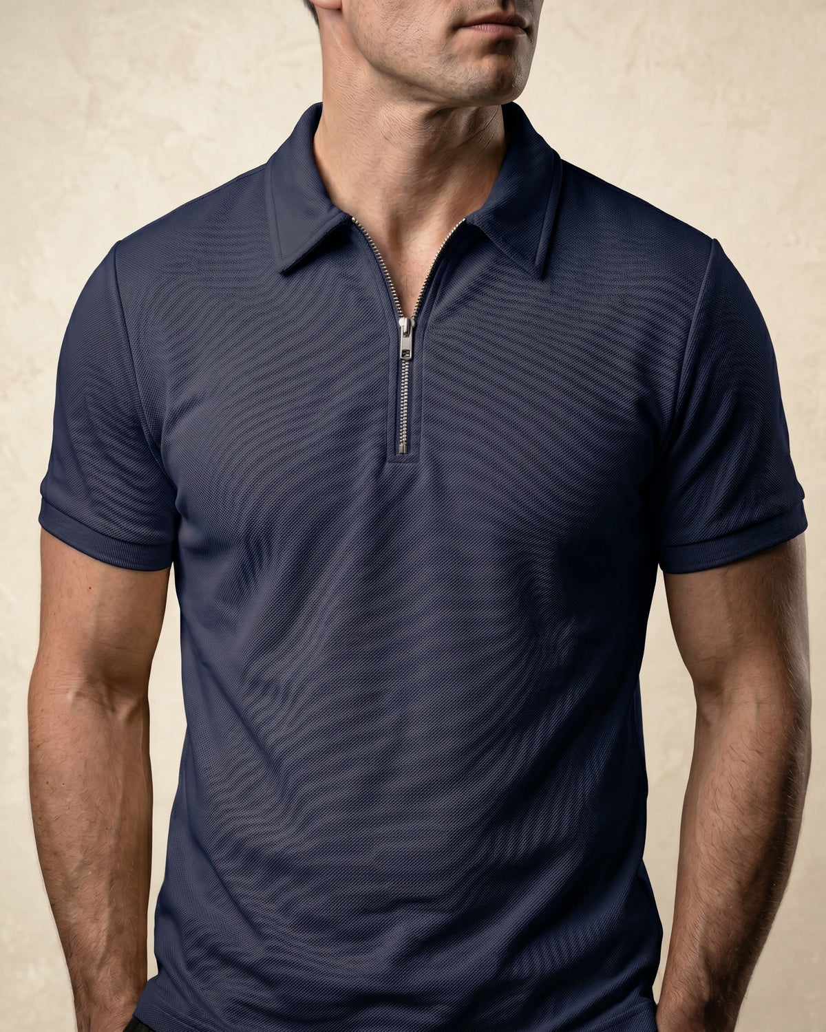 Hugo Piqué Knit Half-Zip Polo