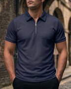 Hugo Piqué Knit Half-Zip Polo