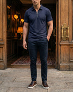 Hugo Piqué Knit Half-Zip Polo