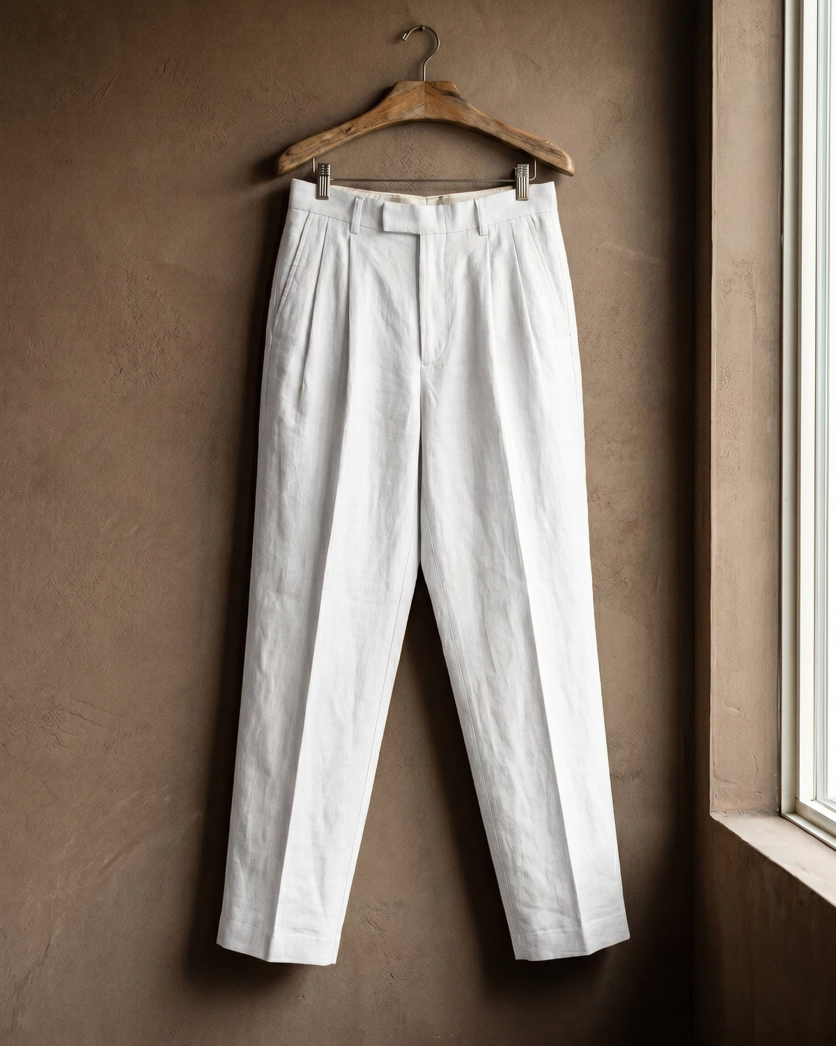 Ercole Pleated Linen Trousers