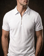 Hugo Piqué Knit Half-Zip Polo