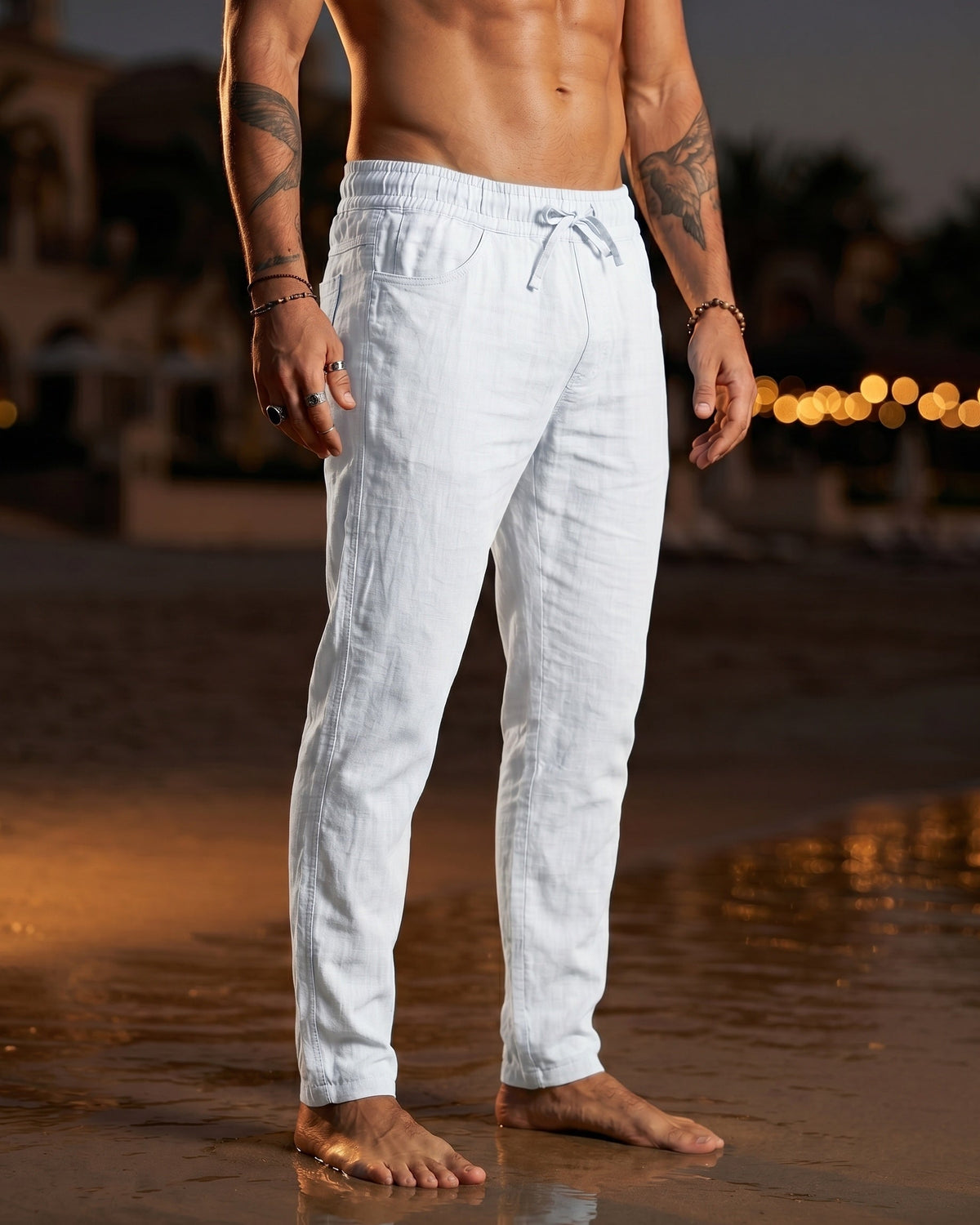 Gennaro Linen Relaxed Drawstring Trousers