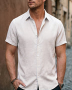 Flavio Linen Short Sleeve Button-Up Shirt