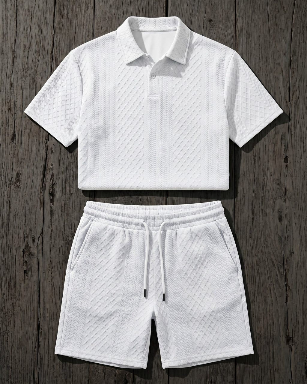 Giulio Textured Polo and Shorts Set
