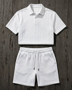 Giulio Textured Polo and Shorts Set