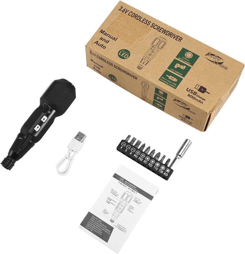 Desarmador Eléctrico Inalámbrico Recargable USB