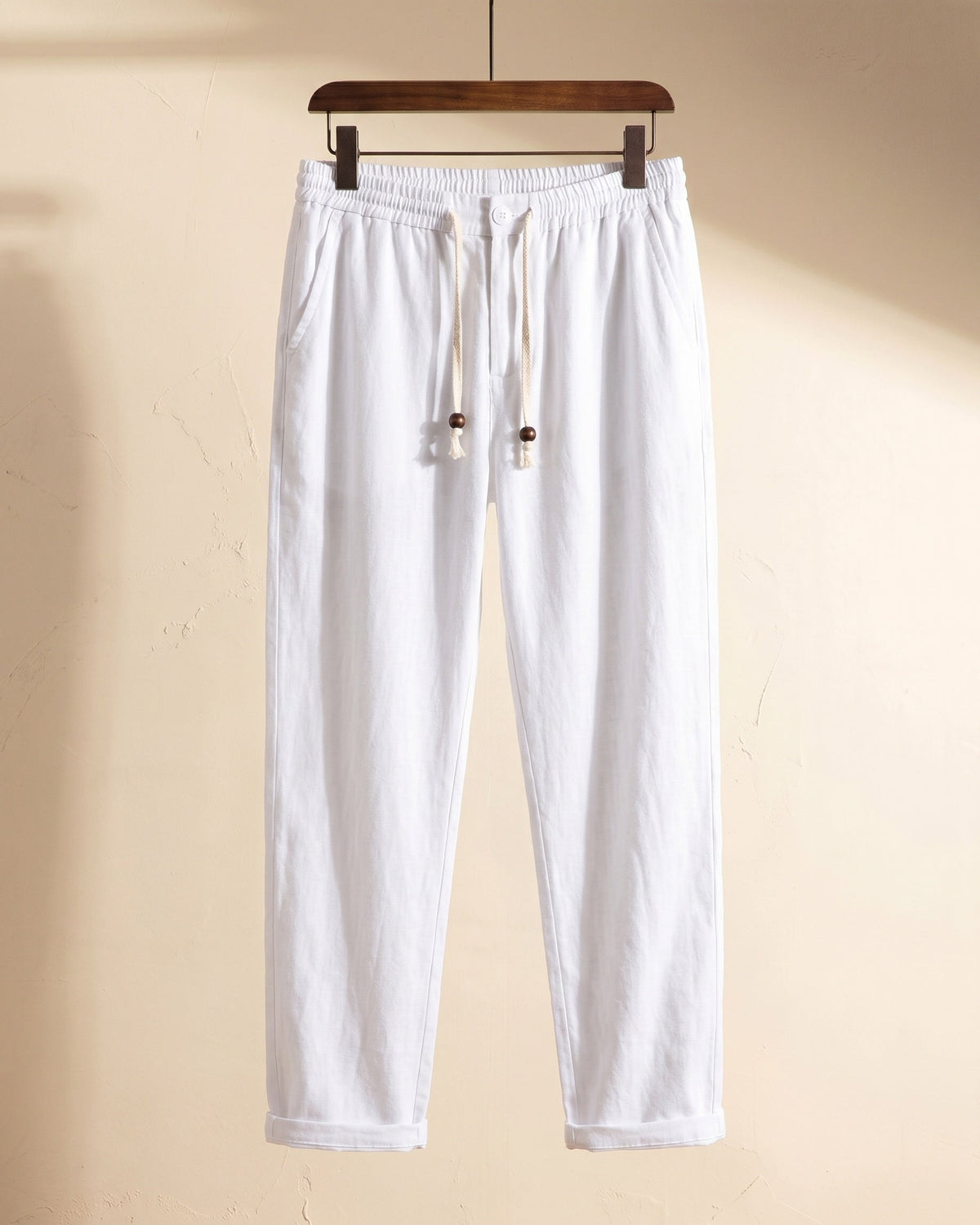 Domenico Summer Linen Drawstring Trousers