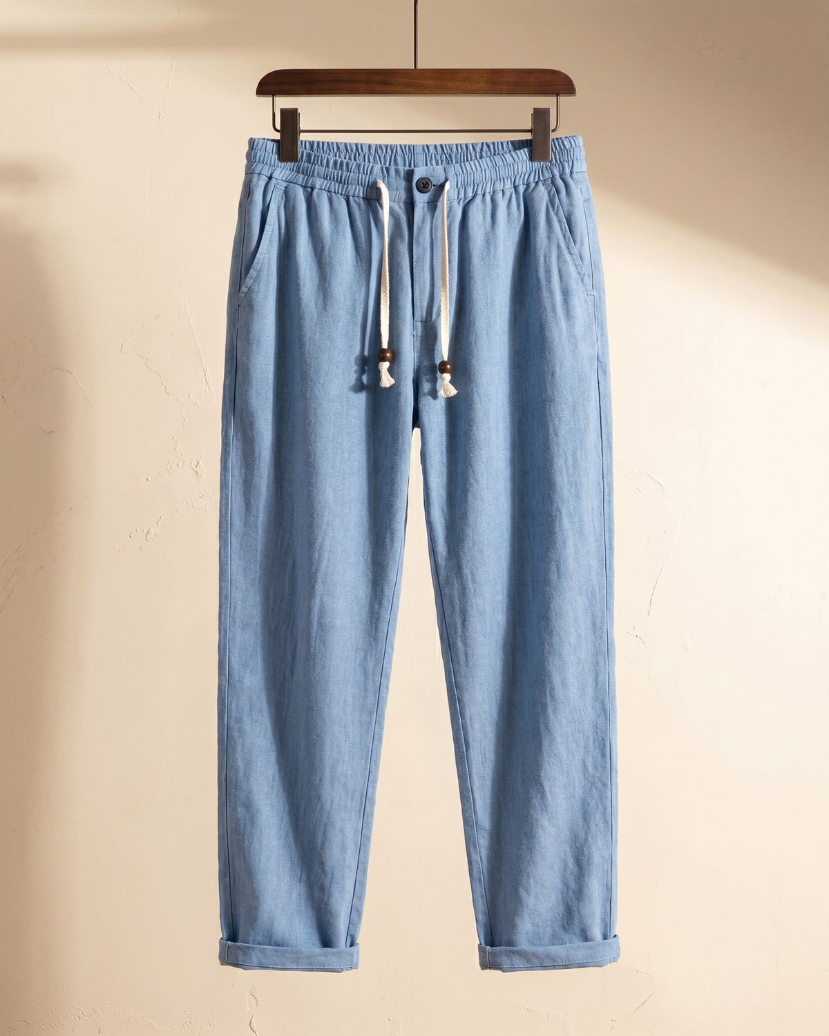 Domenico Summer Linen Drawstring Trousers