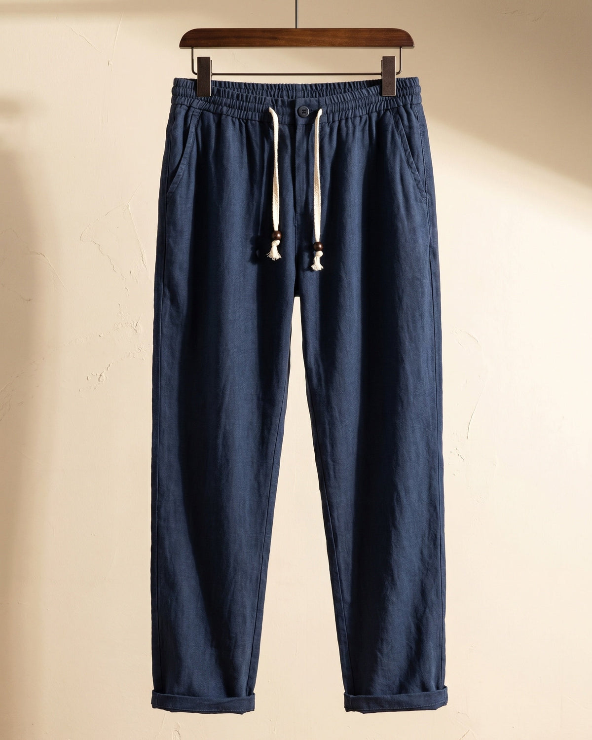 Domenico Summer Linen Drawstring Trousers