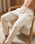 Domenico Summer Linen Drawstring Trousers