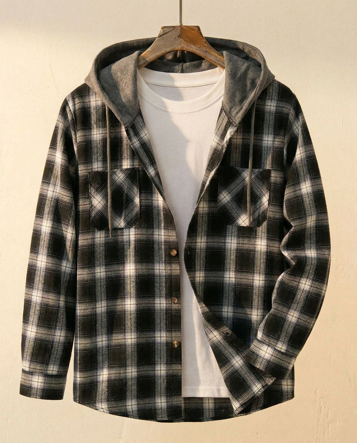 Santiago Plaid Hooded Overshirt