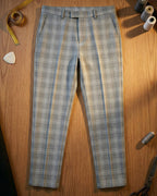 Edoardo Work Cotton Plaid Trousers