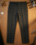 Edoardo Work Cotton Plaid Trousers