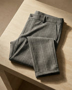 Edoardo Work Cotton Plaid Trousers