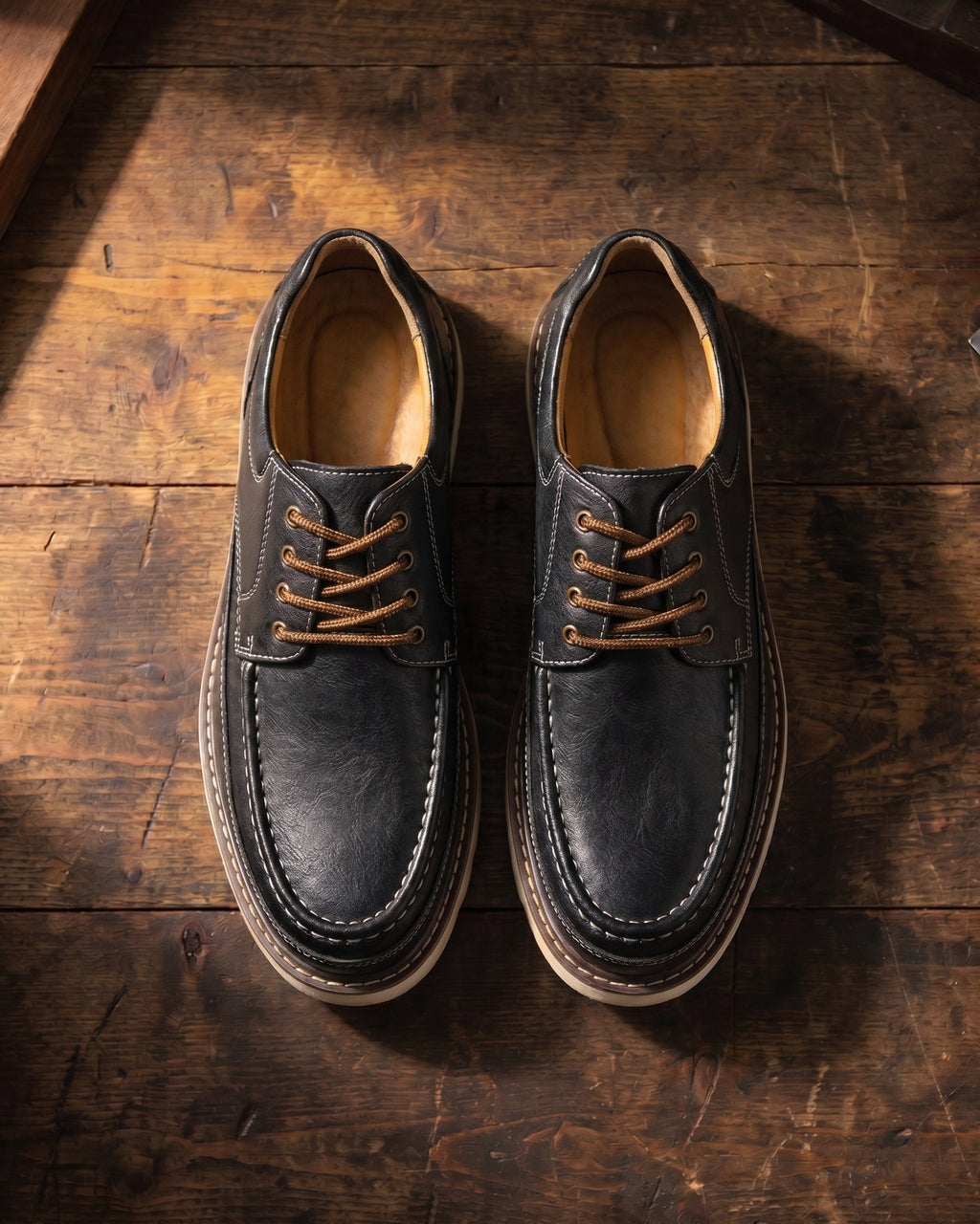 Egidio Leather Moc-Toe Oxford
