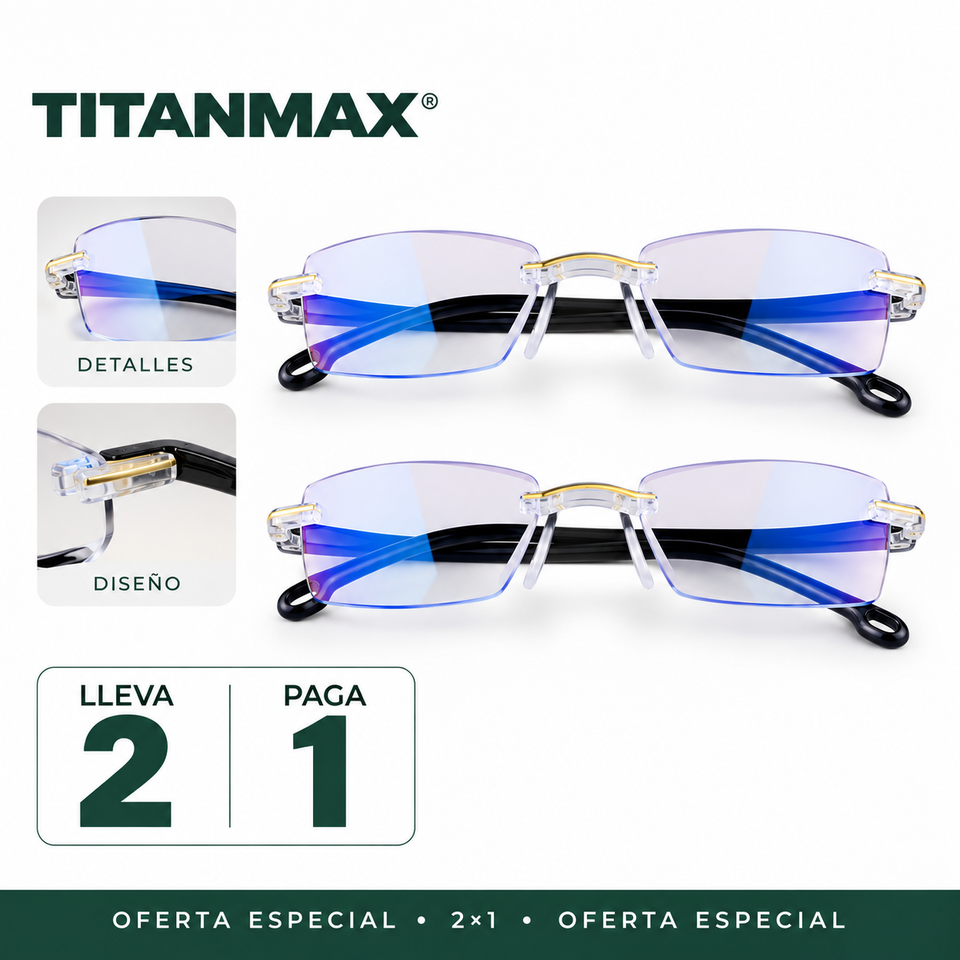 TitanMax® – Lentes Bifocales Sin Montura para Cerca y Lejos con Zoom Adaptativo