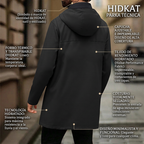 Gabardina Cortavientos con Capucha para Hombre Largo Medio