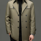 Gabardina para Hombre con Forro Desmontable y Cinturón