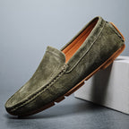 Ignazio Slip On Hand-Stitched Suede Loafers