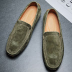 Ignazio Slip On Hand-Stitched Suede Loafers