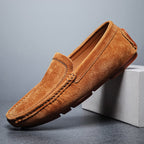 Ignazio Slip On Hand-Stitched Suede Loafers