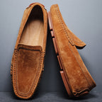 Ignazio Slip On Hand-Stitched Suede Loafers