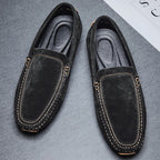 Ignazio Slip On Hand-Stitched Suede Loafers